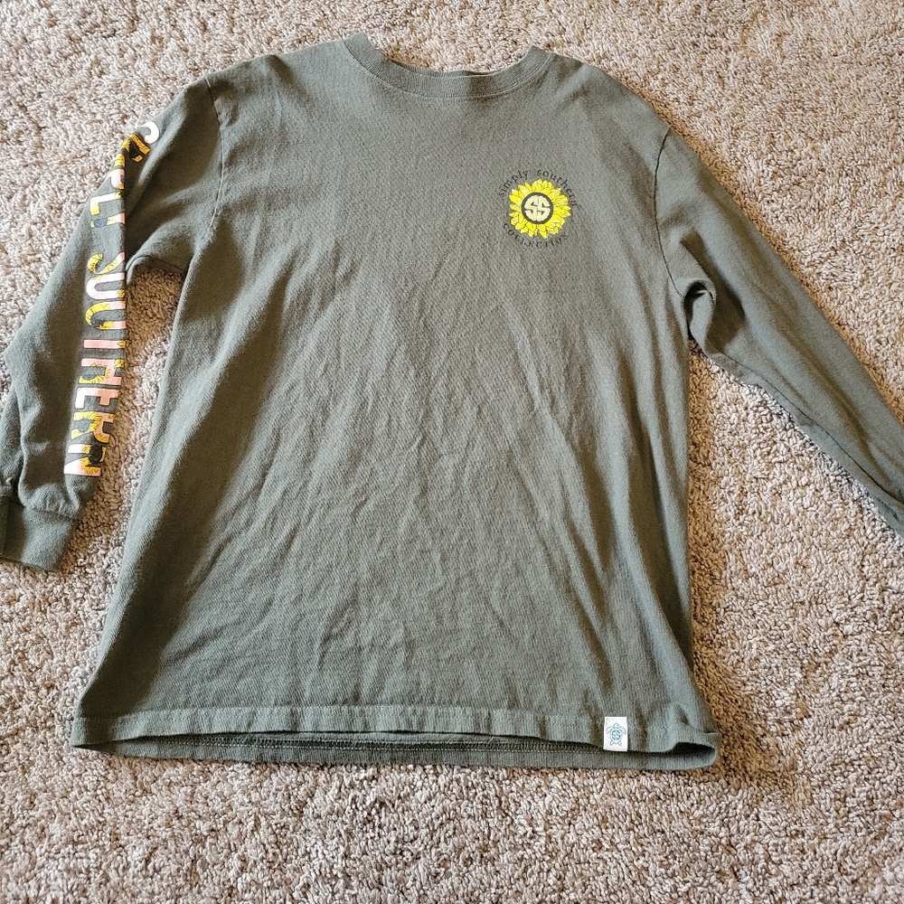 Girls Simply Southern Lomg Sleeve Shirt Youth Size Small